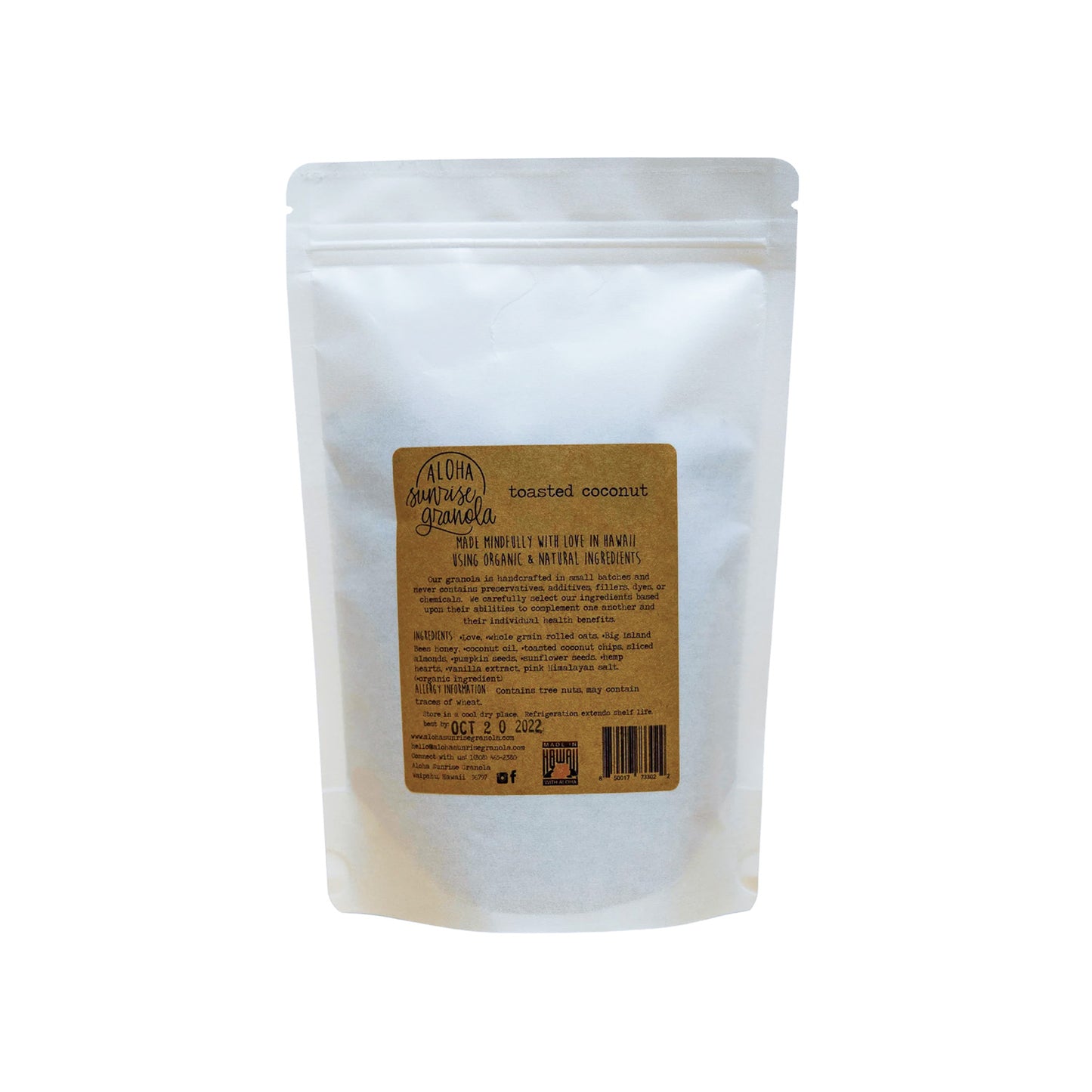 Hand-crafted Artisan Granola - Toasted Coconut 10oz