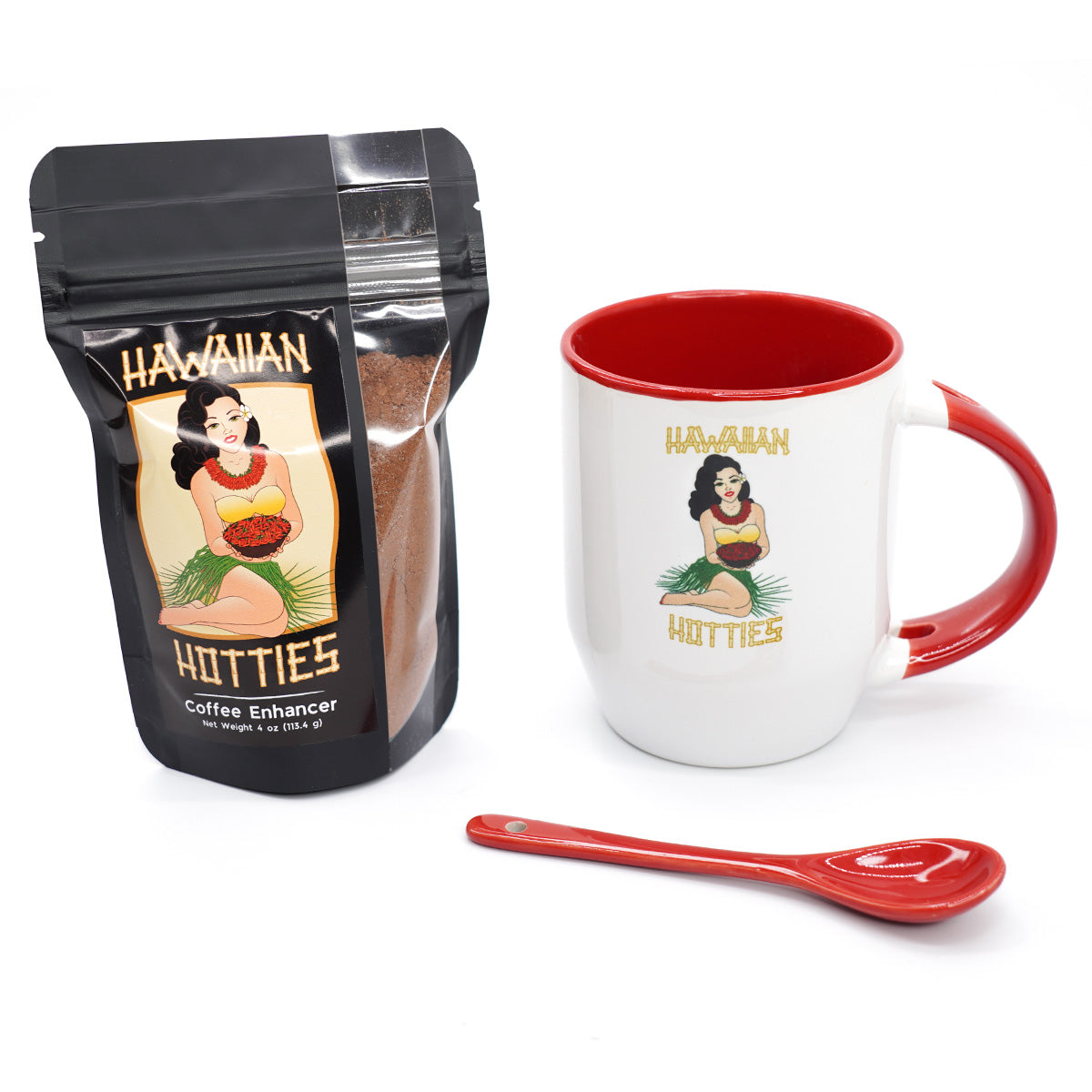 Locally Grown Hawaiian Chili Pepper & Cacao Coffee Enhancer Mug Gift Set