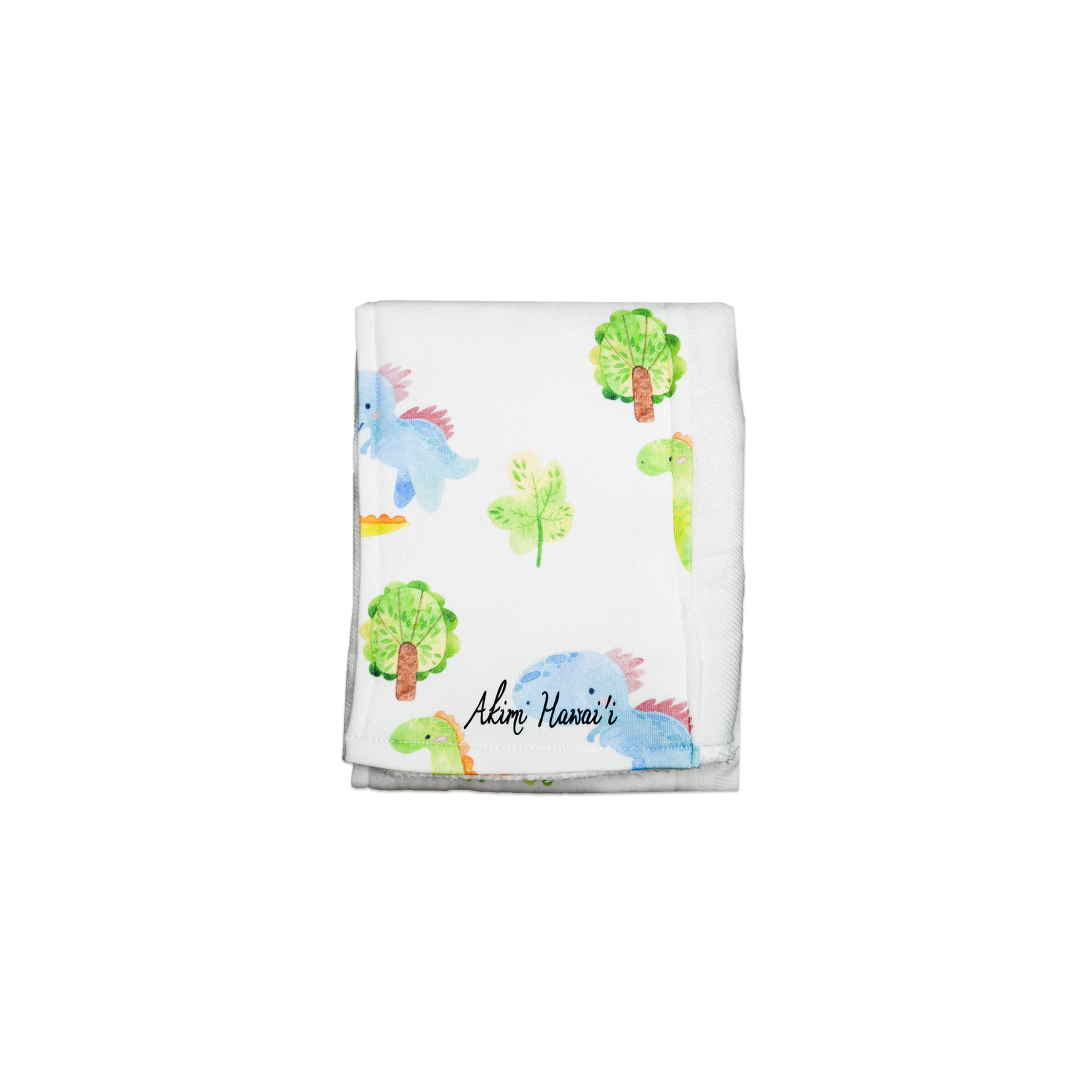 Organic Cotton Gauze Dino Friends Handmade Burp Cloth