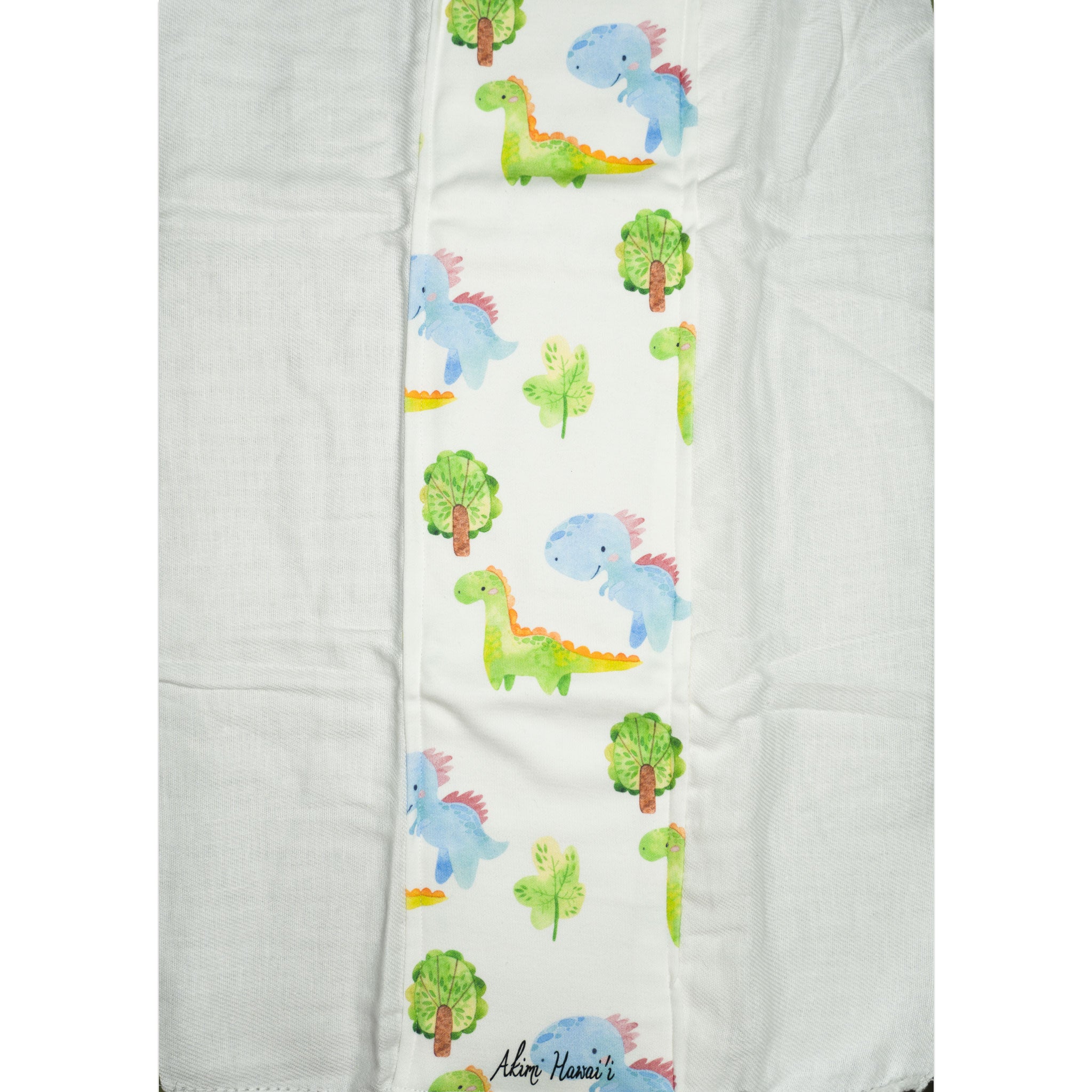 Organic Cotton Gauze Dino Friends Handmade Burp Cloth