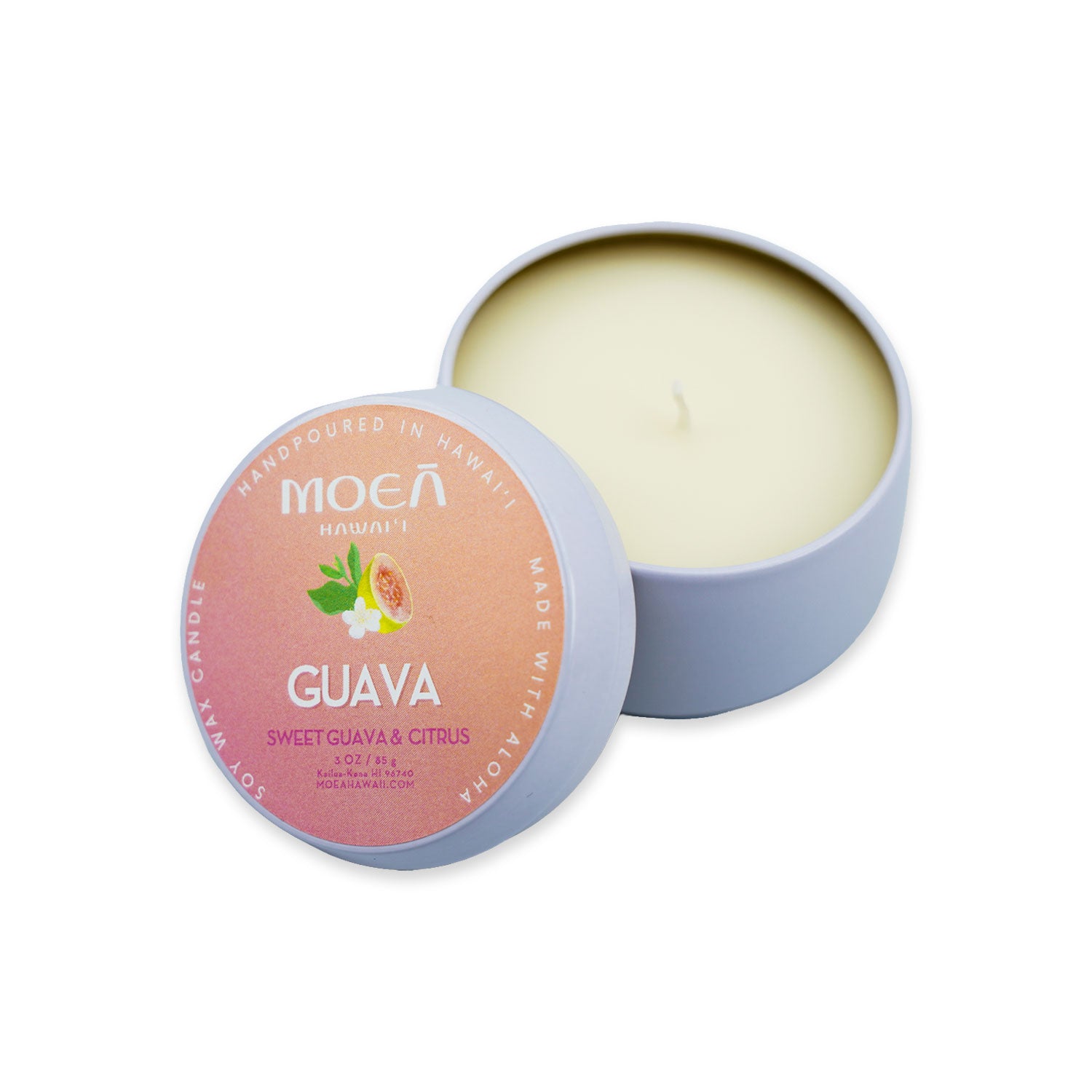 Handpoured Soy Wax Candle - Sweet Guava + Citrus 4oz