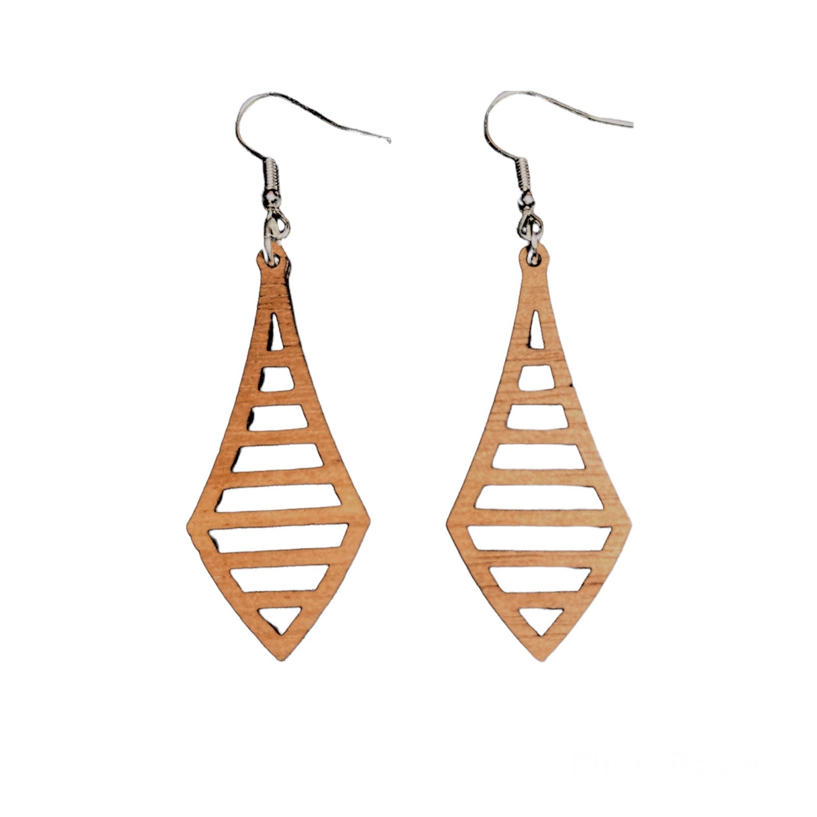 Koa Wood Double Helix Earrings
