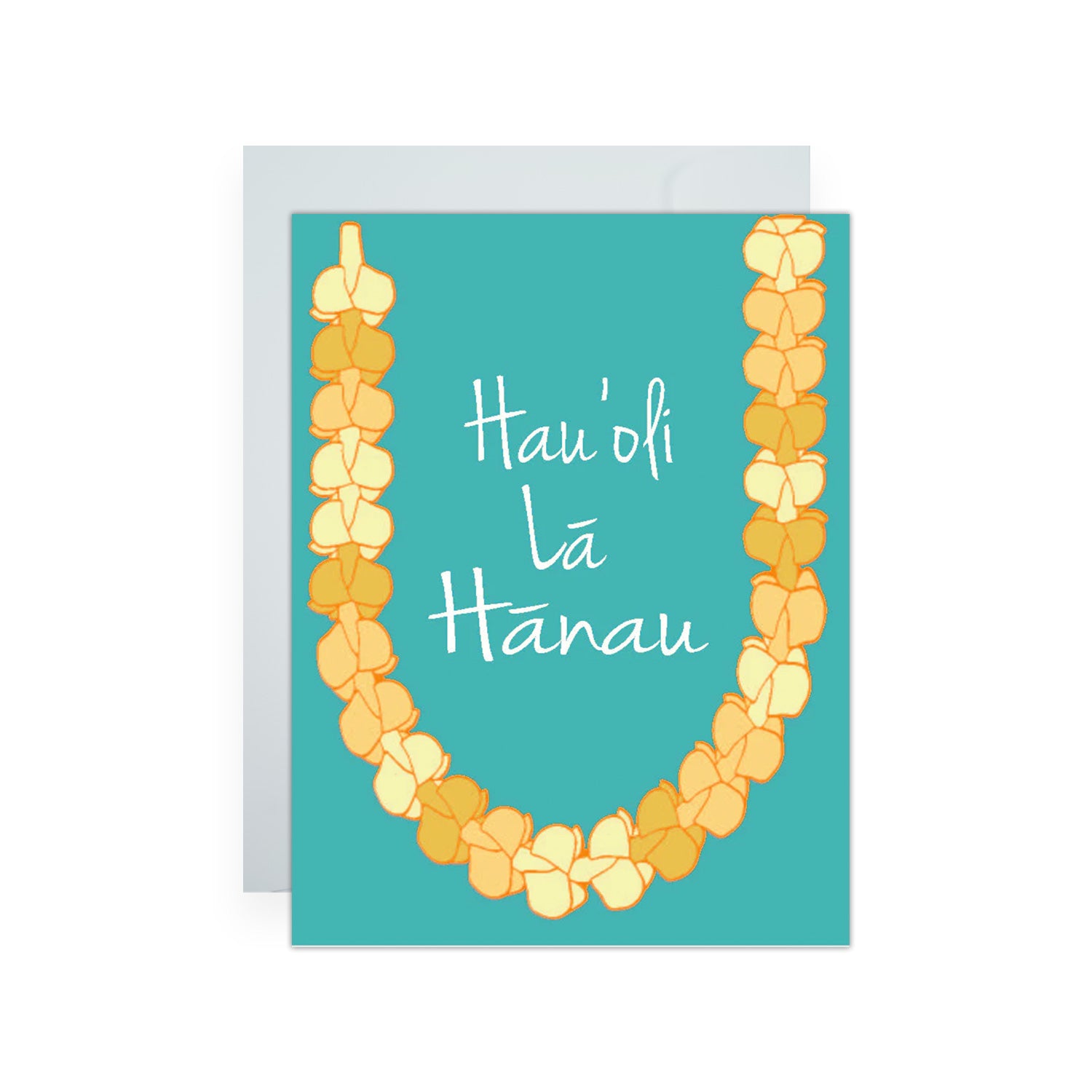 Puakenikeni Lei Birthday Card + Envelope