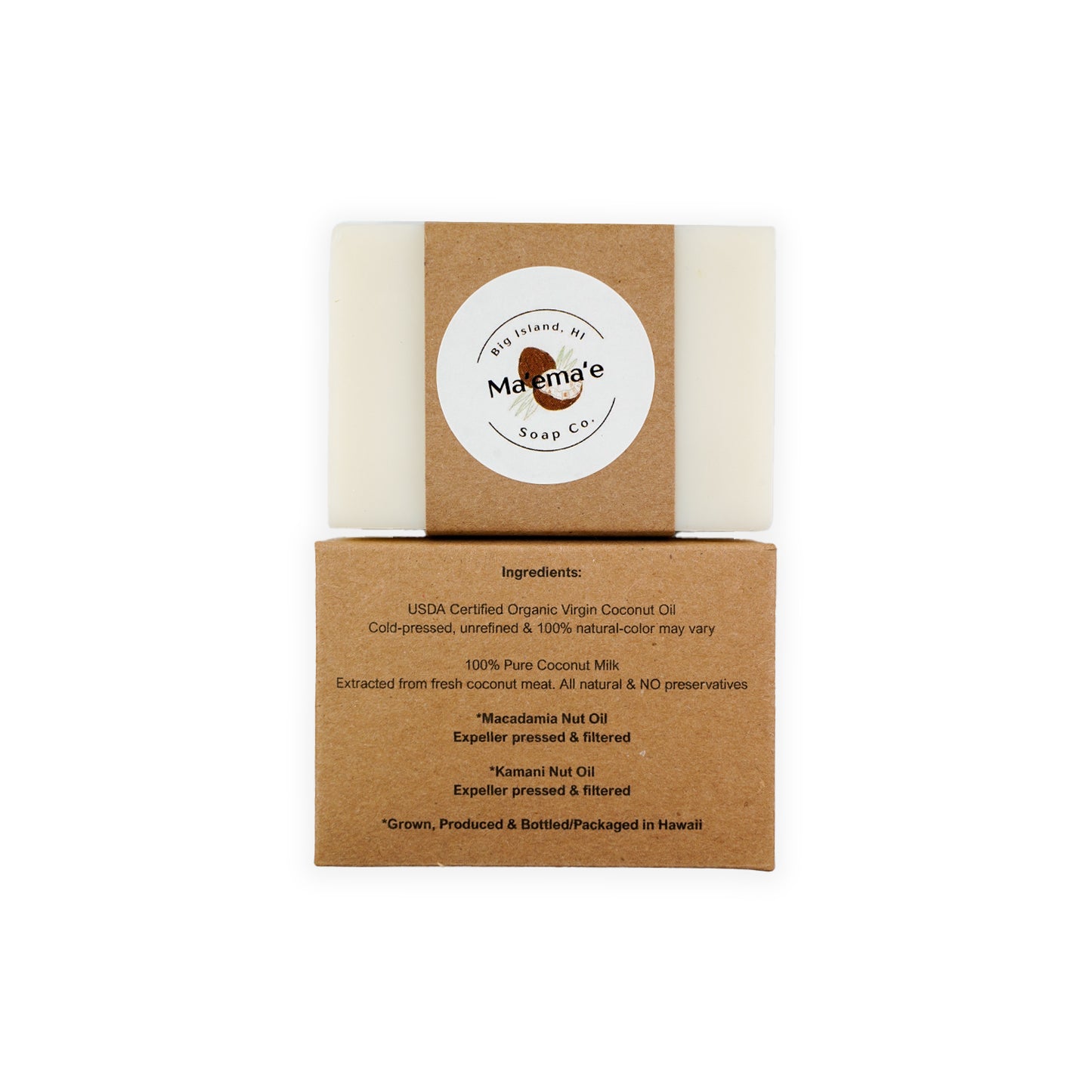 Organic All Natural Coconut Oil Artisan Soap - Tamanu 4oz