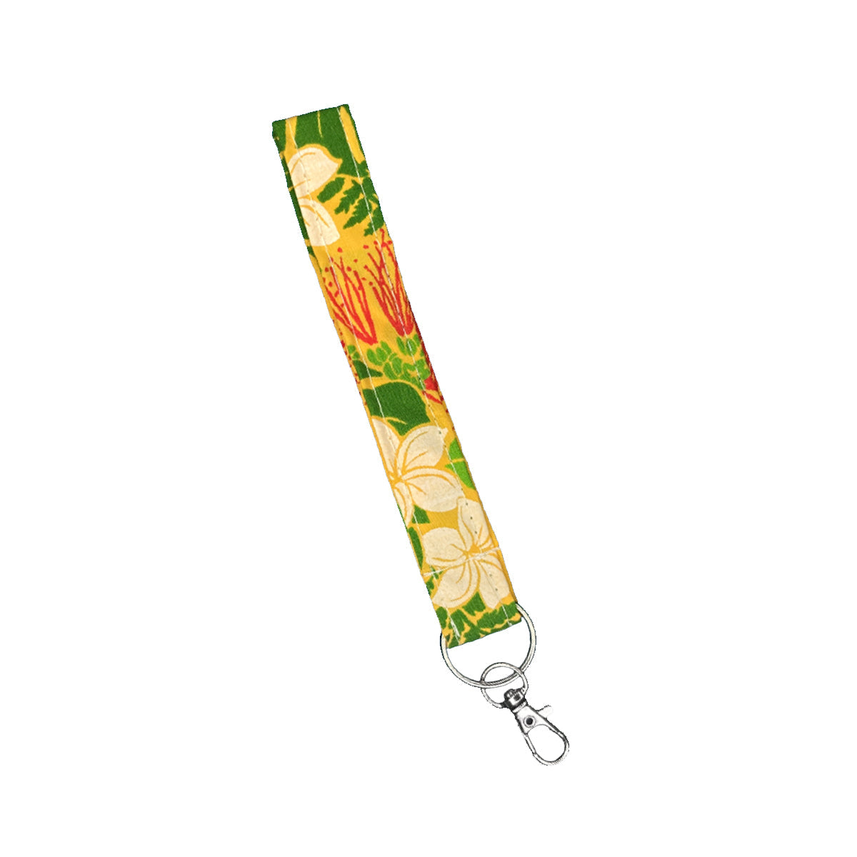 Copy of Handsewn Yellow & Green Hawaiian Print Fabric Loop Keychain
