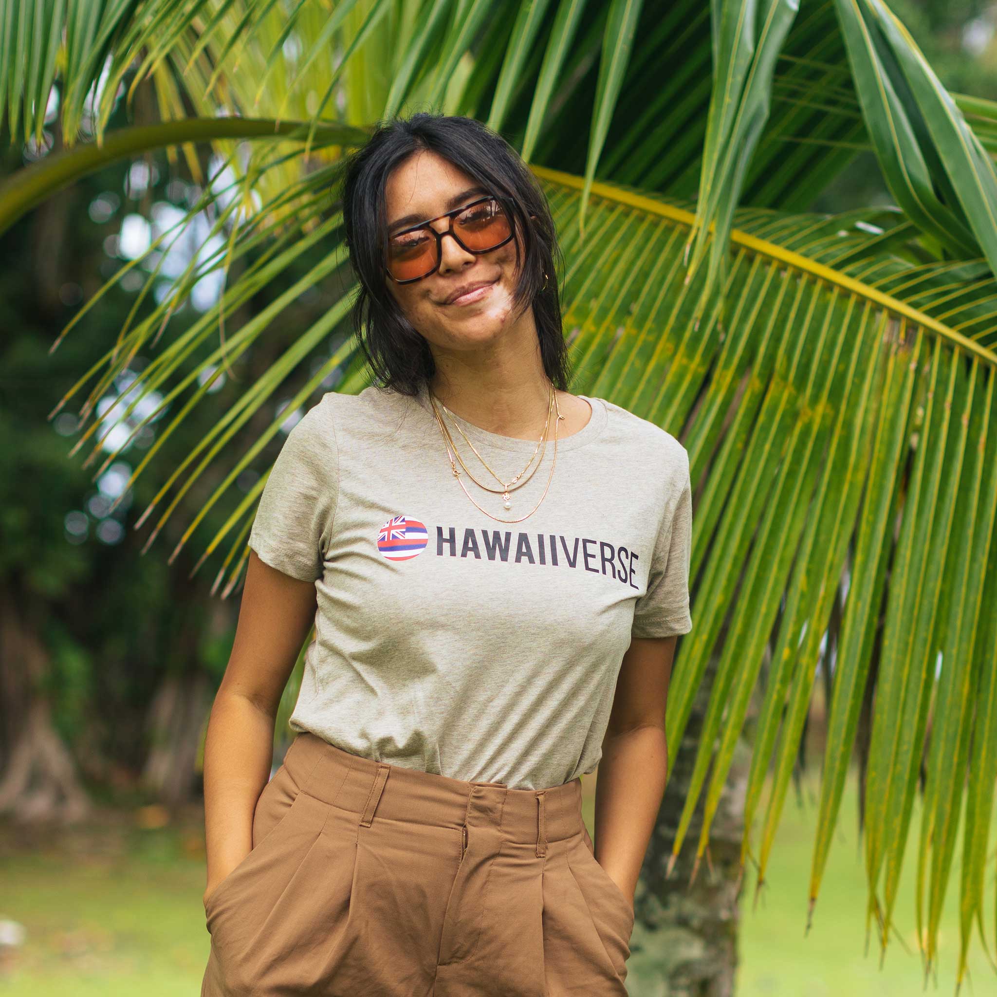 Support Local Combed Cotton Women's T-Shirt - Latte