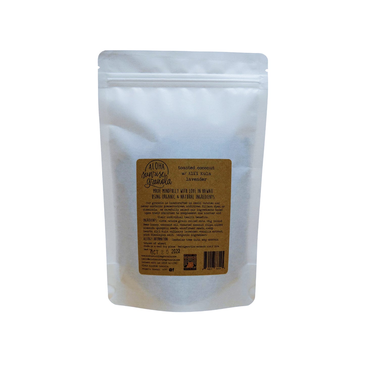 Hand-crafted Artisan Granola - Lavender & Toasted Coconut 10oz