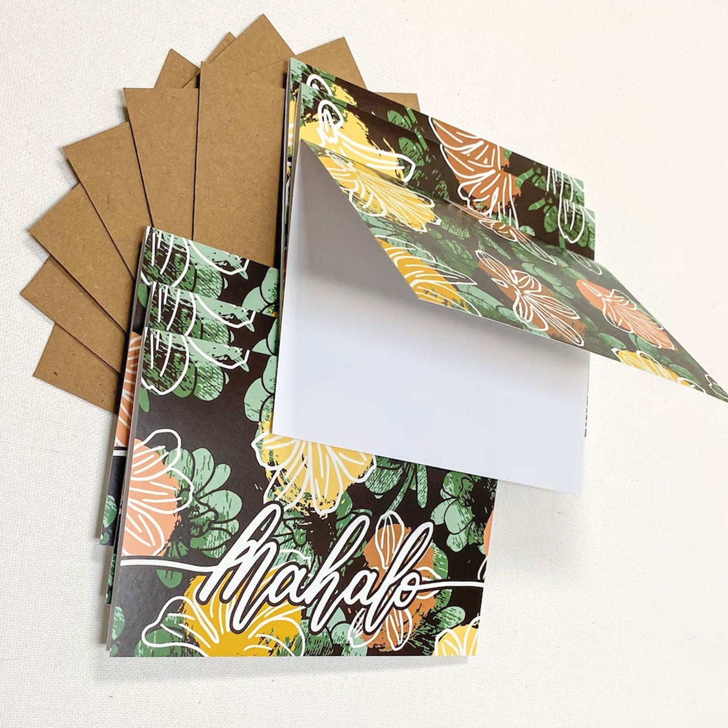 Hawaiian Greeting Cards 4"x6" 6 Pack - Naupaka Mahalo