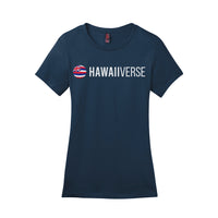 Support Local Combed Ring Spun Cotton Women's T-Shirt - Navy