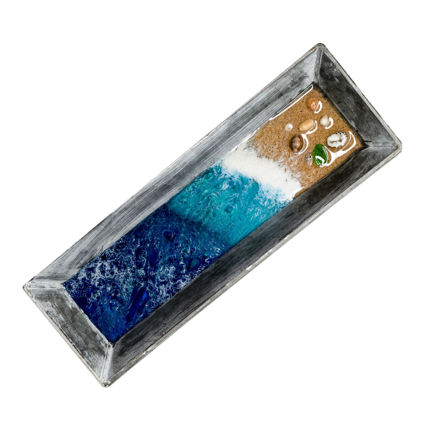 Ocean Blue Resin Trinket Tray