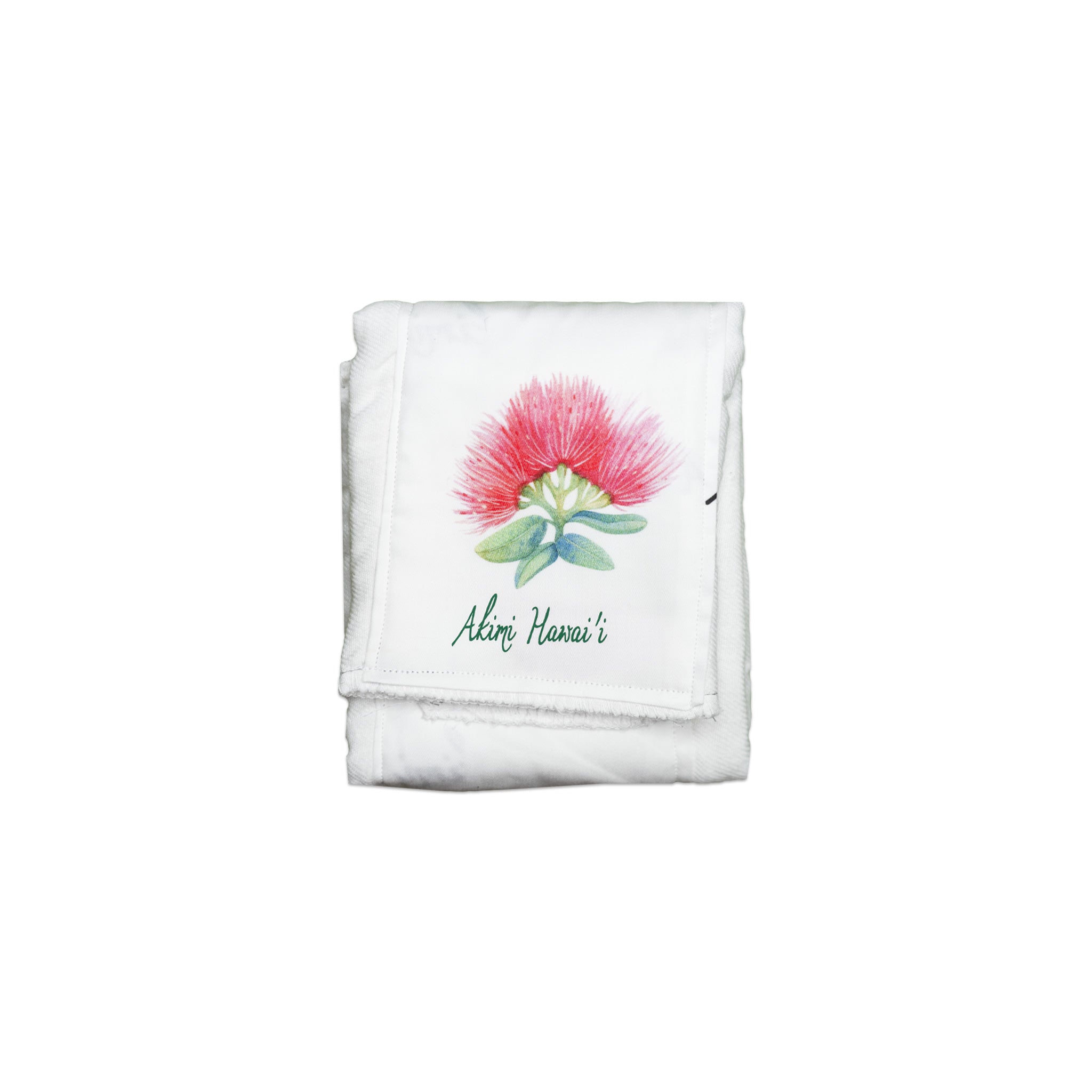 Organic Cotton Gauze ʻŌhiʻa Lehua Handmade Burp Cloth