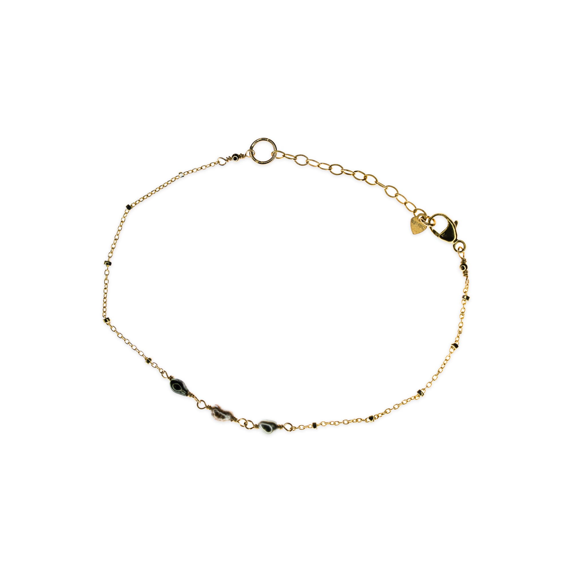 Natural Triple Mini Tahitian Keshi Pearl Bracelet