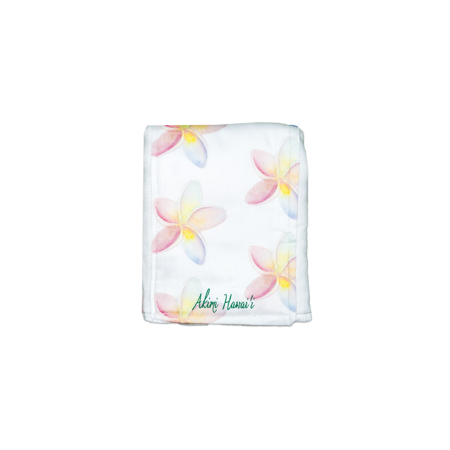Organic Cotton Gauze Plumeria Handmade Burp Cloth