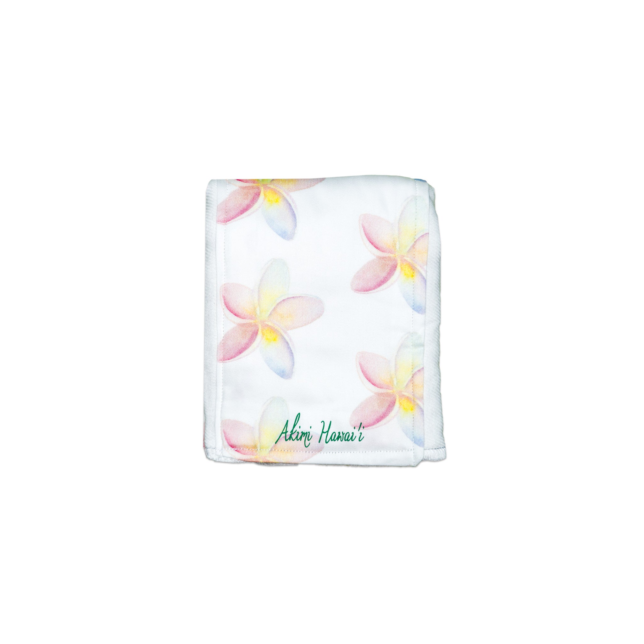 Organic Cotton Gauze Plumeria Handmade Burp Cloth
