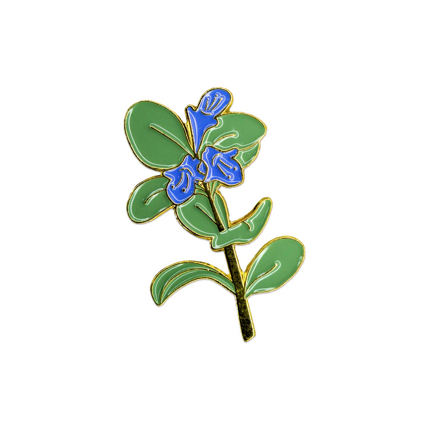 Native Hawaiian Pōhinahina Gold Enamel Pin