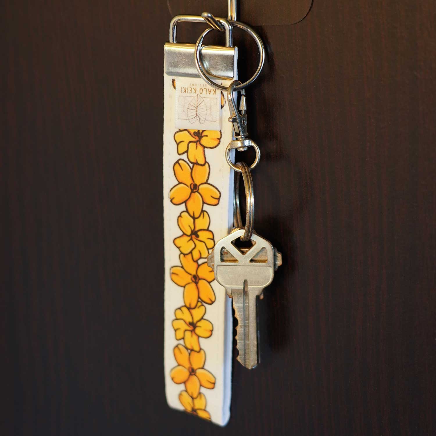 Heavy Duty Handstitched 6" Puakenikeni Print Keychain