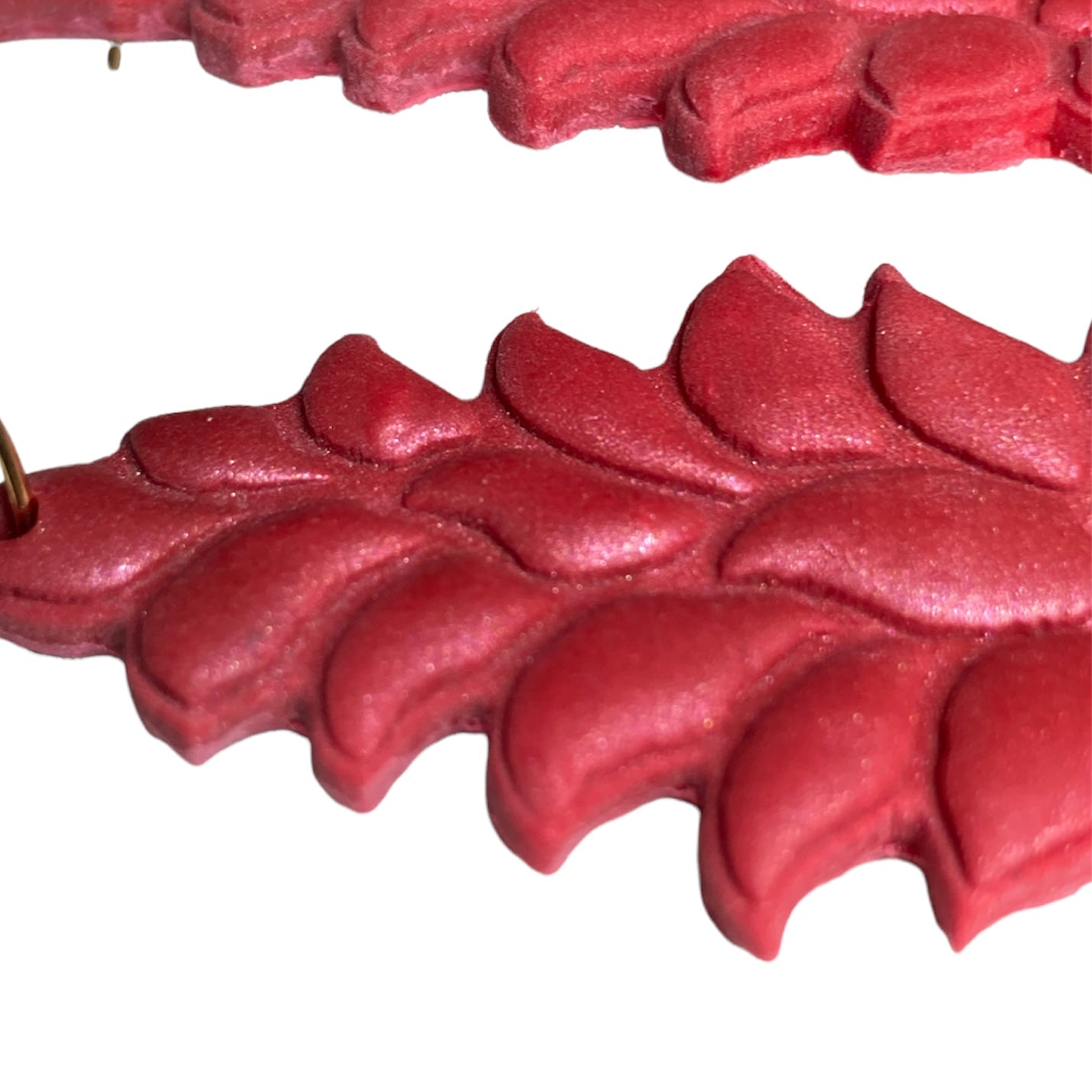 ʻAwapuhi ʻUlaʻUla Red Ginger Clay Earrings