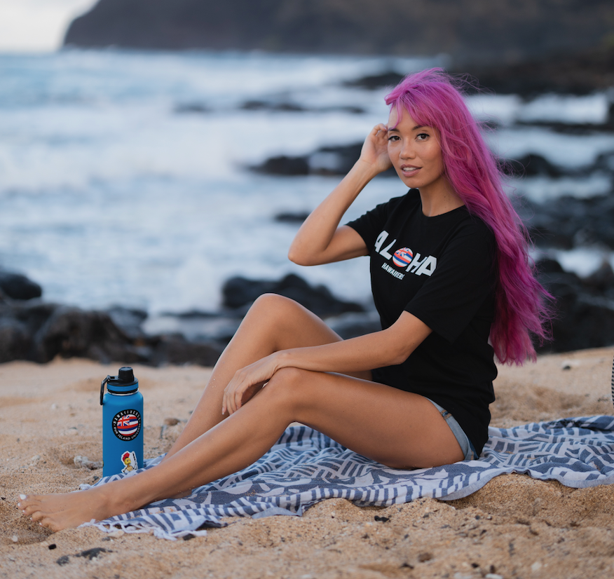 Aloha Tee Combed Cotton T-Shirt - Black