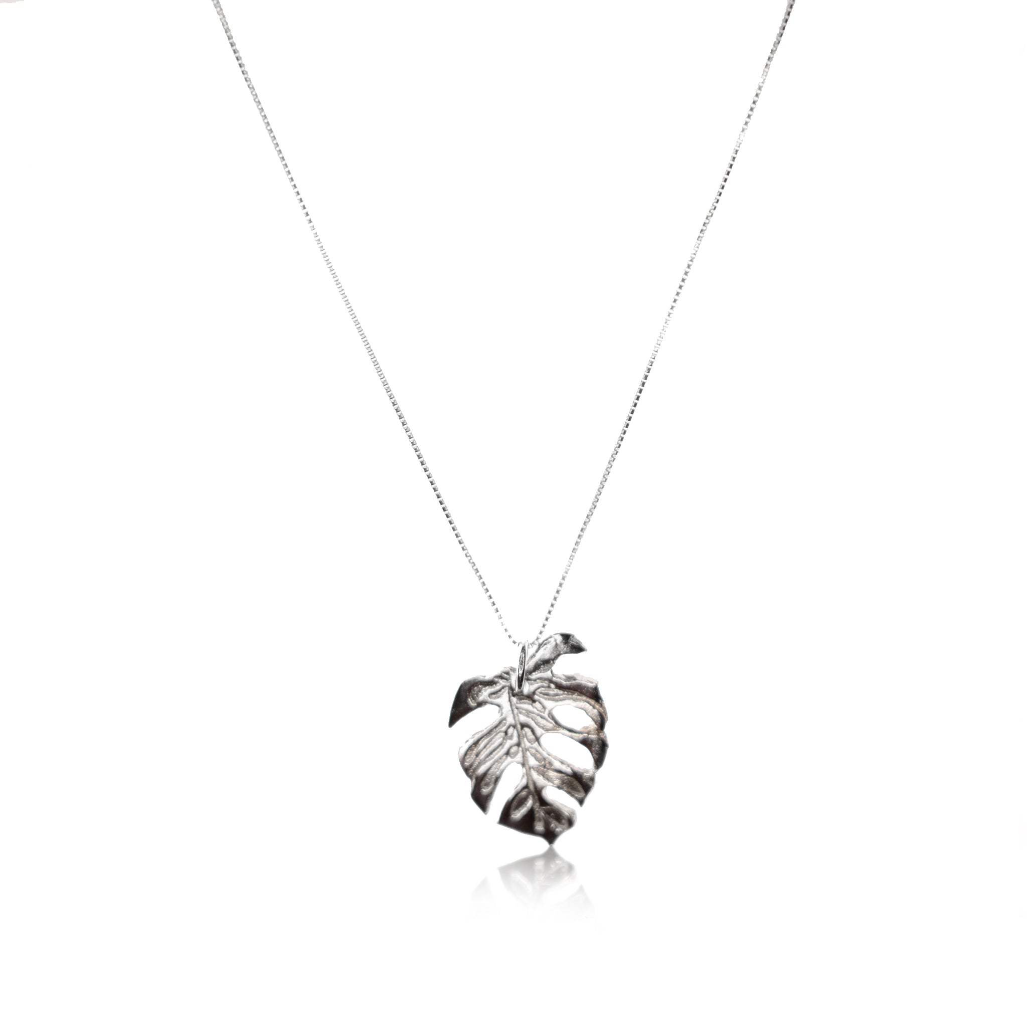 monstera jewelry Monstera Necklace Large (Sterling Silver)