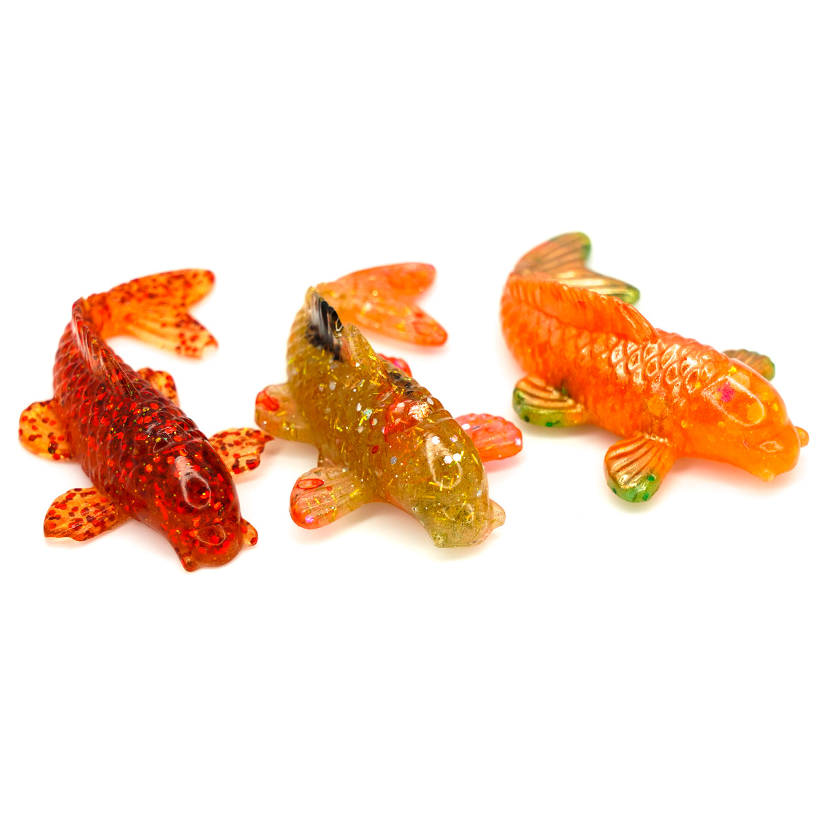 Lucky Koi Handmade resin Fridge Magnets - Tangerine