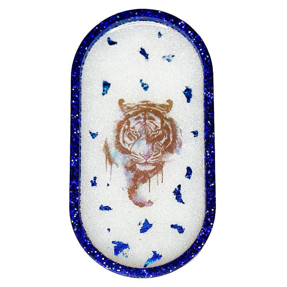 Brilliant Handmade Resin Trinket Tray / Jewelry Dish - Tiger