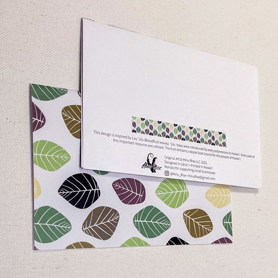 Hawaiian Greeting Cards 4"x6" 6 Pack - Lau ʻUlu Breadfruit