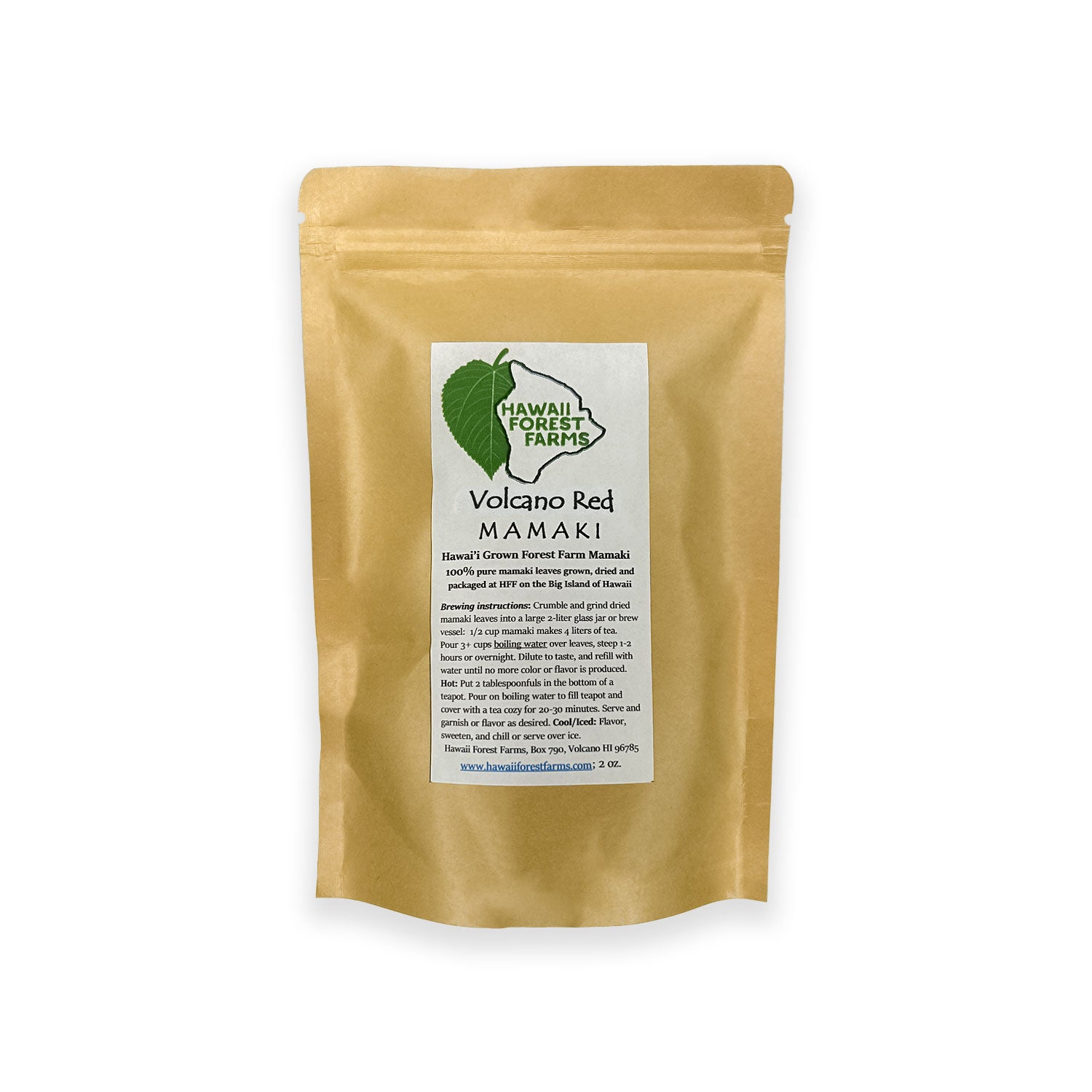 Loose Leaf Māmaki Tea - Volcano Red 2oz