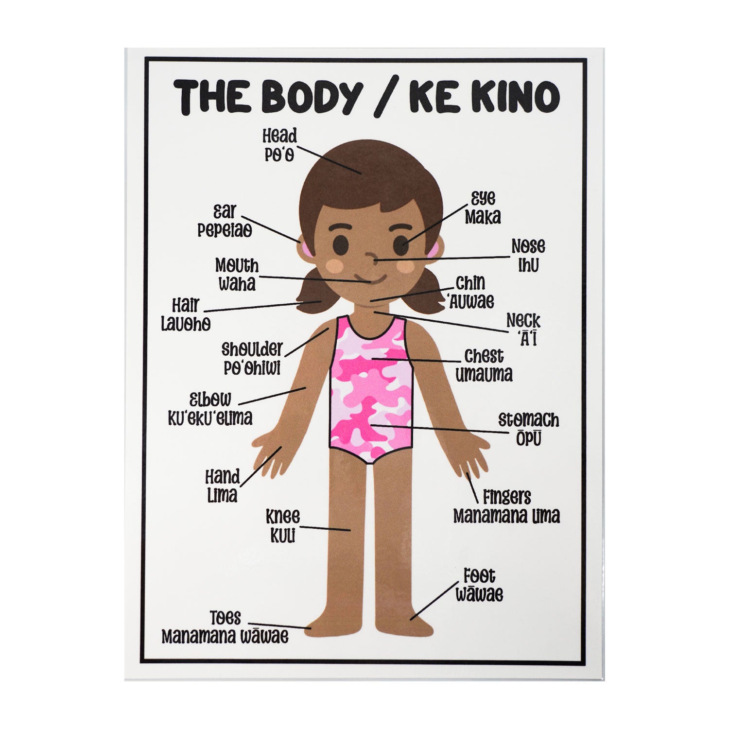 Keiki Educational ʻŌlelo Hawaiʻi Hawaiian Language Posters 8"x18"