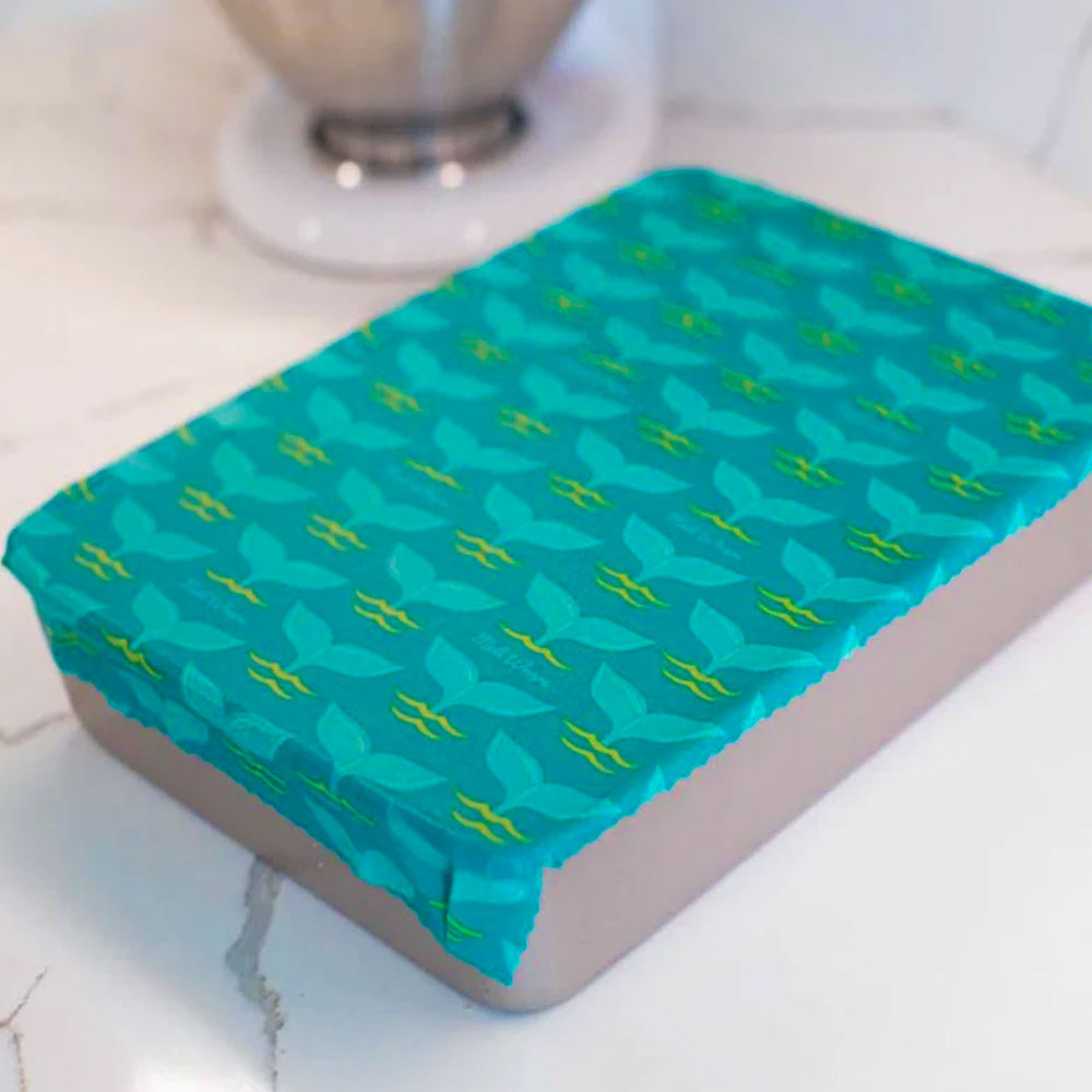 Reusable Handmade Organic Beeswax Food Wraps 3 Pack - Whale