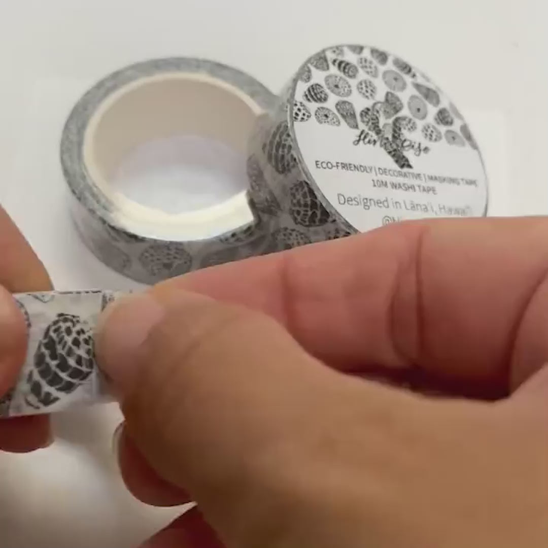15mm x 10m Washi Tape - Banded Marble Cone