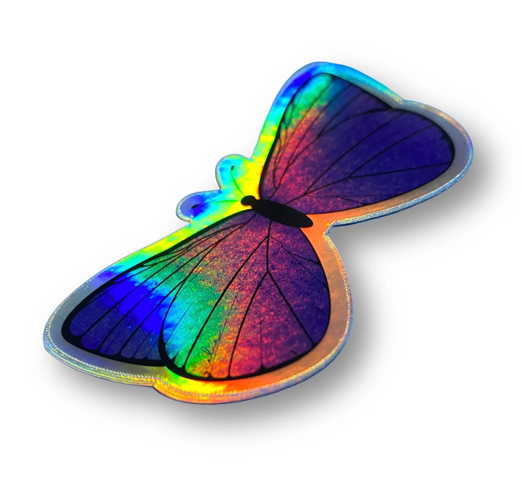 3" Vinyl Sticker Holographic Hawaiian Blue Koa Butterfly