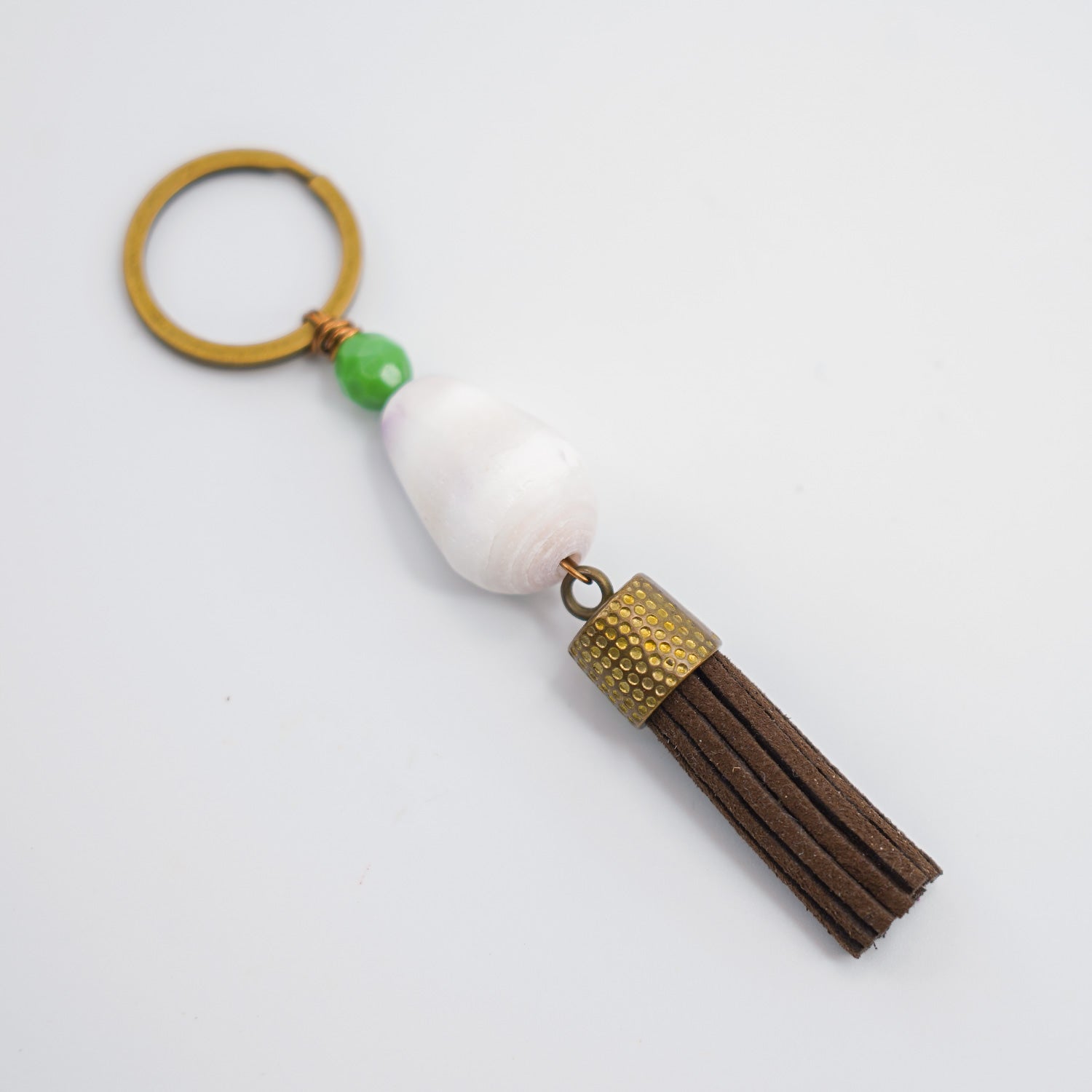 Handmade Hawaiian Cone Shell Bronze Keychain