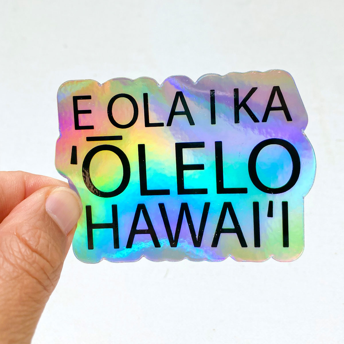 3” Vinyl Pepili "E Ola Ka ʻŌlelo Hawaiʻi" The Hawaiian Language Shall Live Holographic Sticker