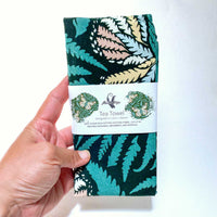 19" x 27" Cotton Flour Sack Tea Towel - Fern Butterfly