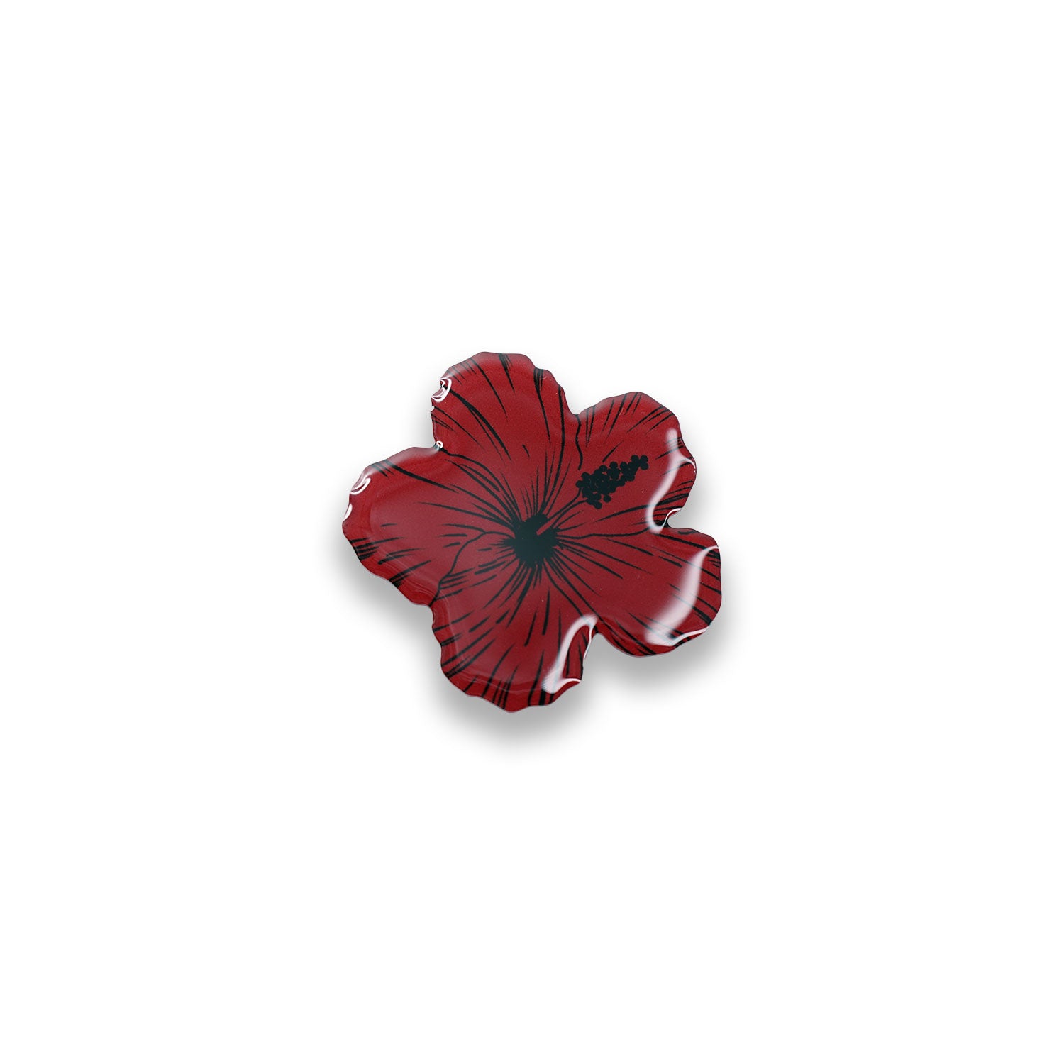 Collapsible Phone Grip - Red Hibiscus