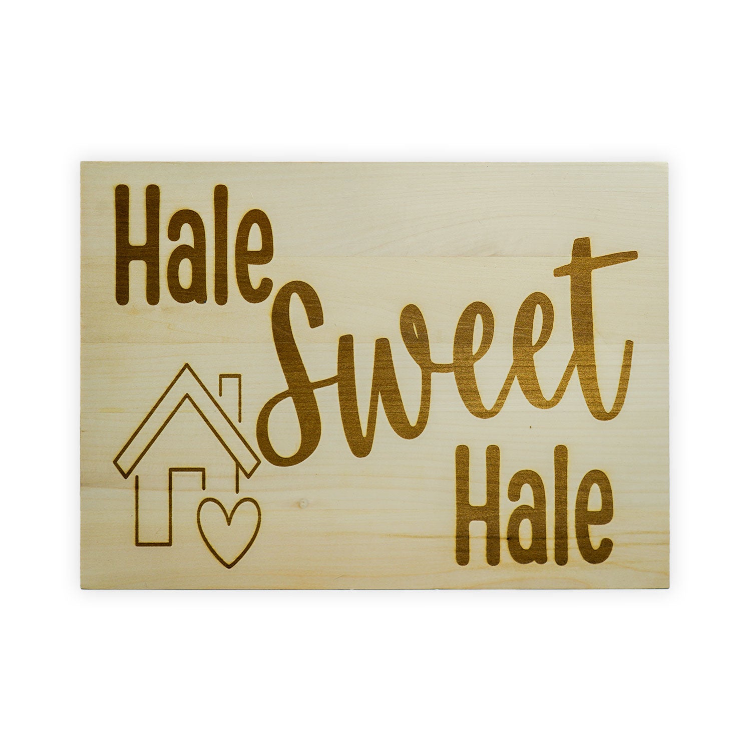 Home Sweet Hale 12" x 16" Laser Engraved Wooden Plaque