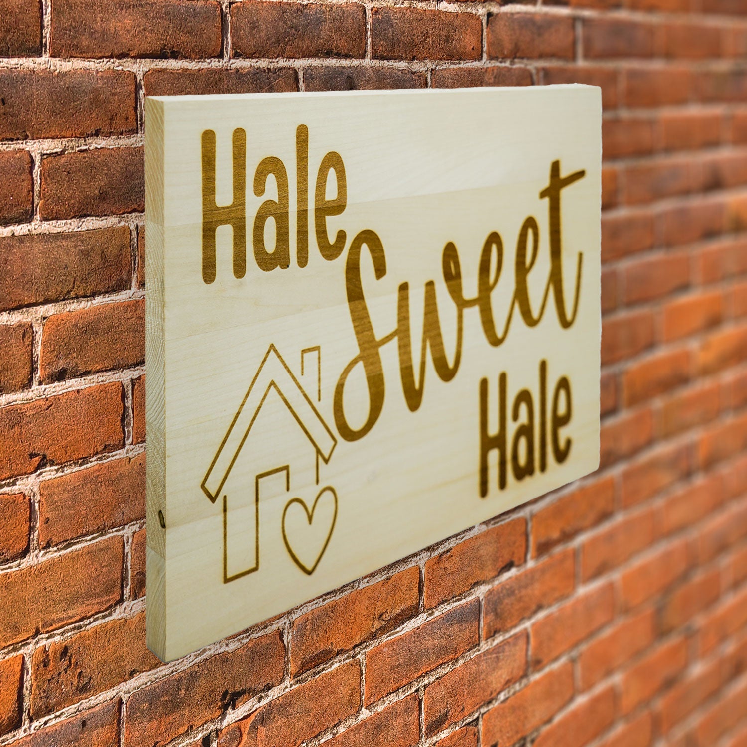 Home Sweet Hale 12" x 16" Laser Engraved Wooden Plaque