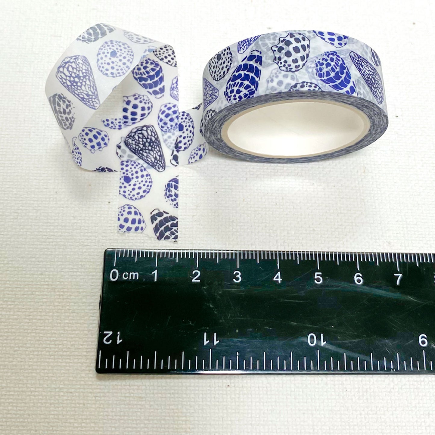 15mm x 10m Washi Tape - Indigo Seashells