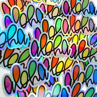 3” Vinyl Pepili Aloha Rainbow Holographic Sticker