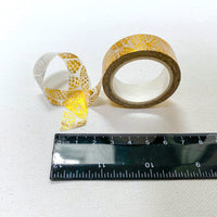 15mm x 10m Washi Tape - Foil Gold Mulberry Drupe Shell