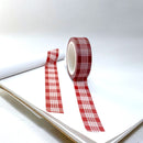 15mm x 10m Washi Tape - Palaka Dirt Red