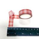 15mm x 10m Washi Tape - Palaka Dirt Red