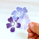 3" Nohoanu Purple Flowers Matte Vinyl Sticker