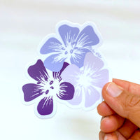 3" Nohoanu Purple Flowers Matte Vinyl Sticker