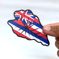 3" Hawaii State Flag Kalo, Matte Vinyl Sticker