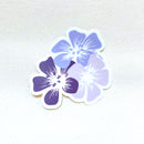 3" Nohoanu Purple Flowers Matte Vinyl Sticker