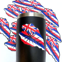 3" Hawaii State Flag Kalo, Matte Vinyl Sticker