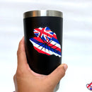 3" Hawaii State Flag Kalo, Matte Vinyl Sticker