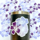 3" Nohoanu Purple Flowers Matte Vinyl Sticker