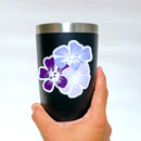 3" Nohoanu Purple Flowers Matte Vinyl Sticker